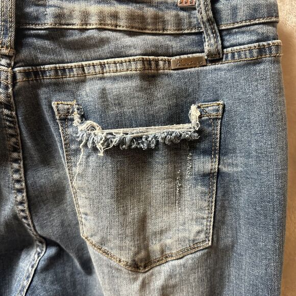 Kancan Jeans Womens 13/31 Double Frayed  Distressed Jeans # 116615 - Picture 10 of 14